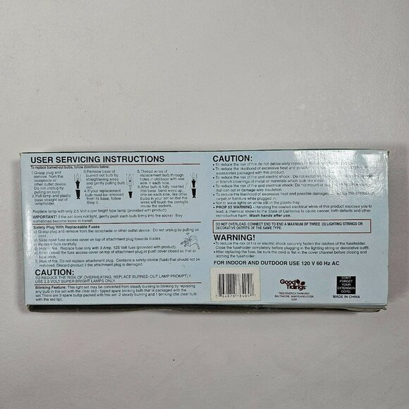 Good Tidings 50ct Yellow / Gold String Lights NEW Green Wire 23ft Christmas - Picture 3 of 4